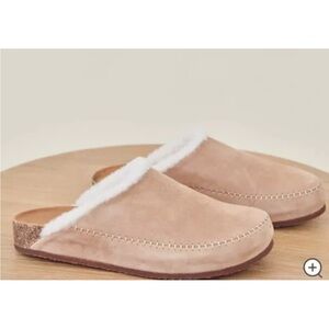 JENNI KAYNE Shearling-Lined Moc Clog Natural Size 38